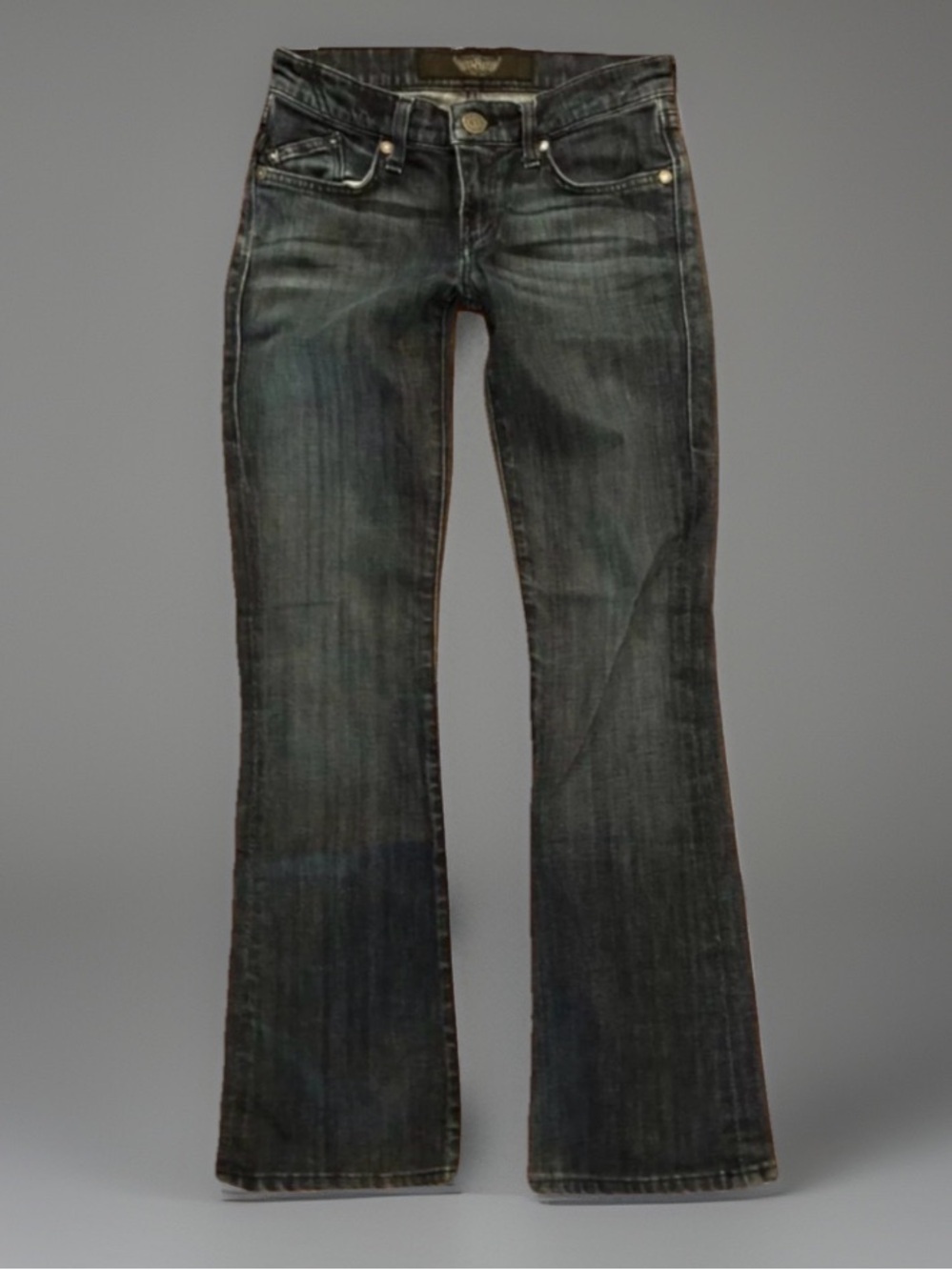 Designer Rock & Republic sz 24 Blue Low Rise 7" Denim Jeans